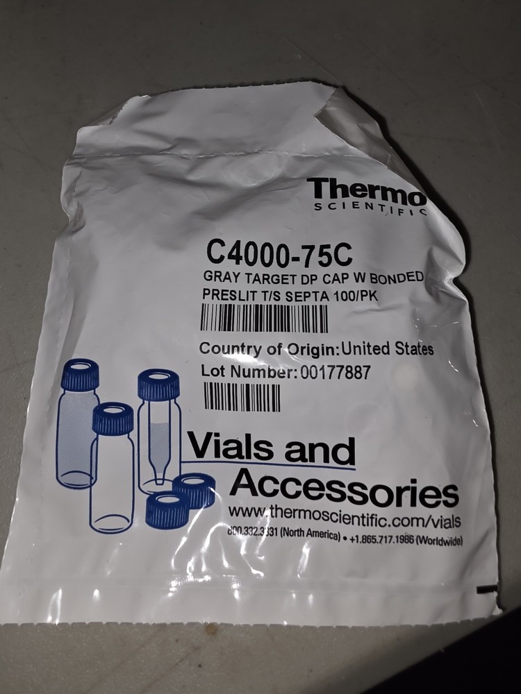 Thermo Scientific C4000-75C Gray Target DP Cap 100 per Pack