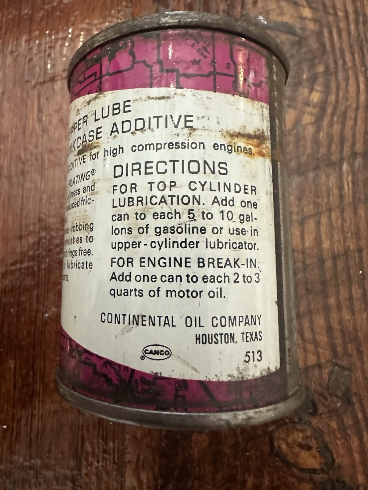 Very RARE New Vintage Original CONOCO TUNES IT Unopened 4 oz Oil Can FULL