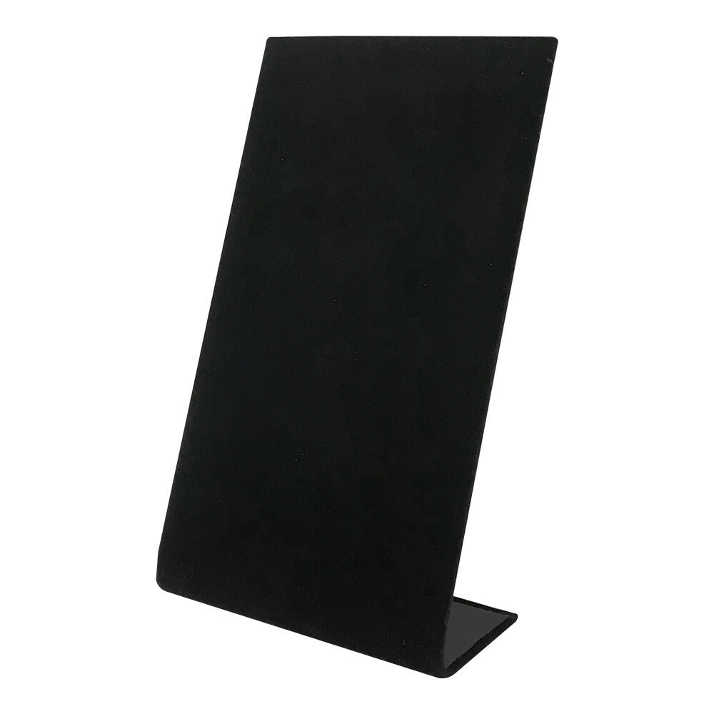 8'' x 4-3/4'' Black Velvet Large Ramp Jewelry Necklace Display Holder Show Case