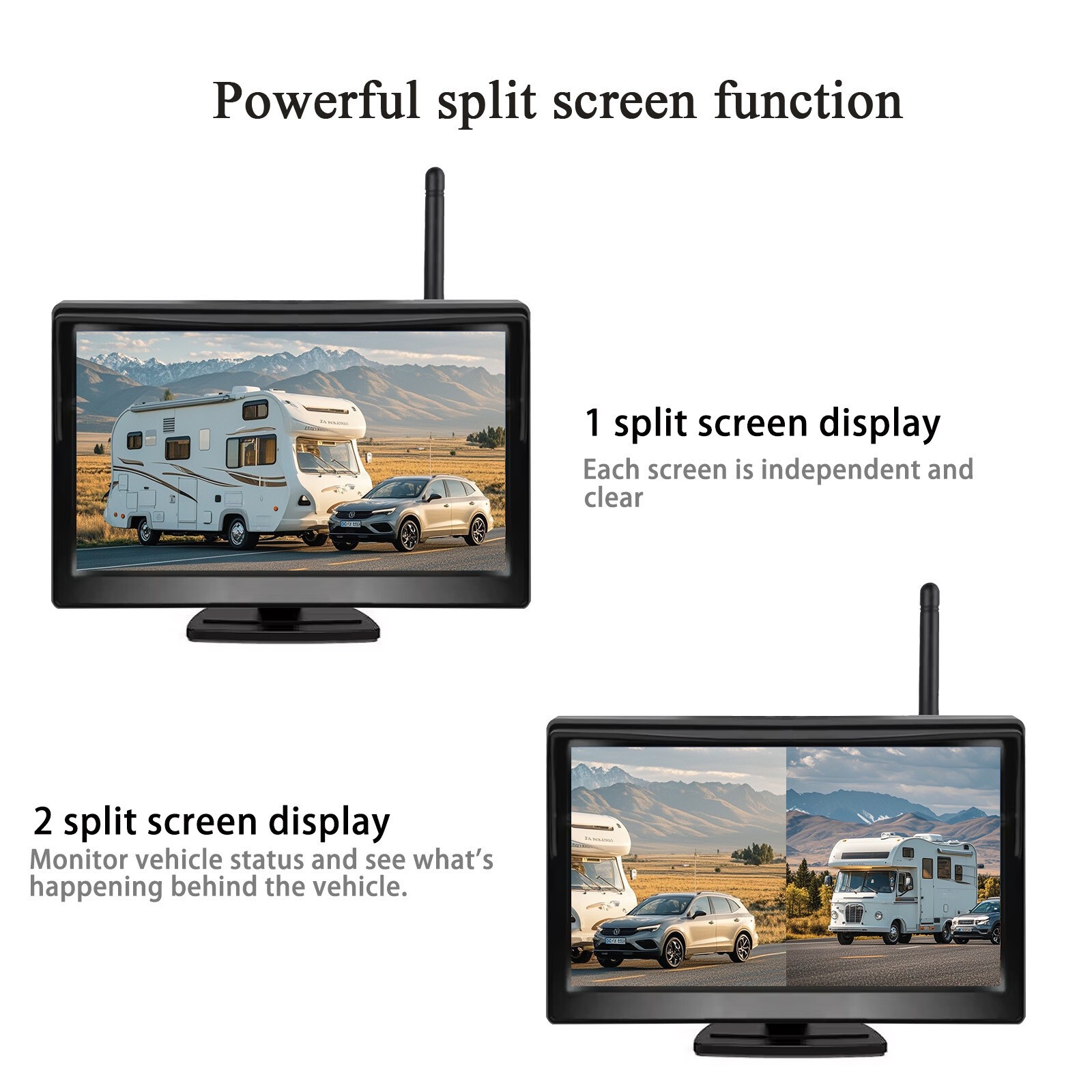 Digital Wireless Rear view Backup Camera 5" Car Monitor for Truck Camper Trailer