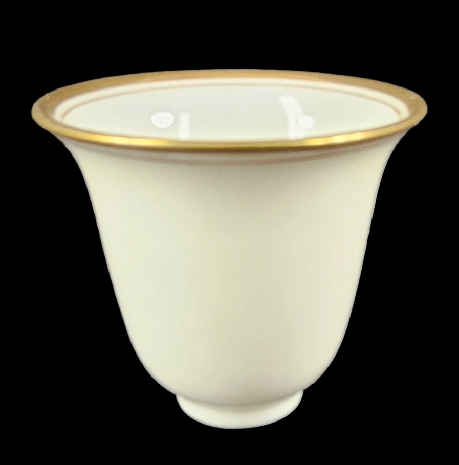 DEMITASSE STERLING CUP HOLDER & SAUCER w LENOX PORCELAIN CUP