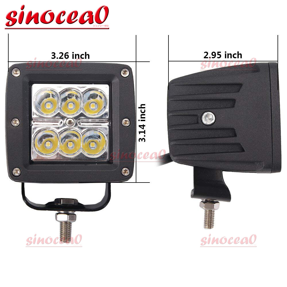 For 2014-2023 Polaris RZR 900 LED Cube Headlights Conversion Mount Upgrade Kit