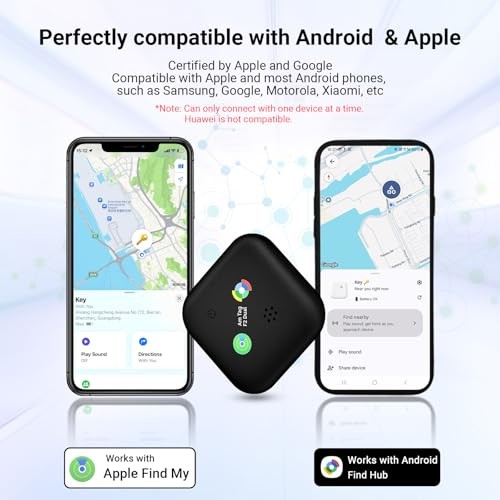 Dual-System Bluetooth Tracker for iOS or Android Key Black - 2 Pack