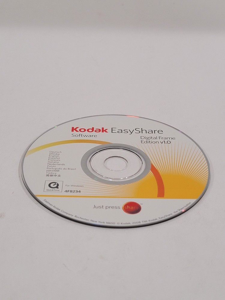 Kodak EasyShare Digital Frame Edition Software Version 1.0 Disc CD