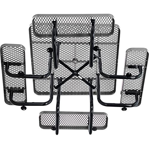 46" Child Size Square Expanded Picnic Table Gray