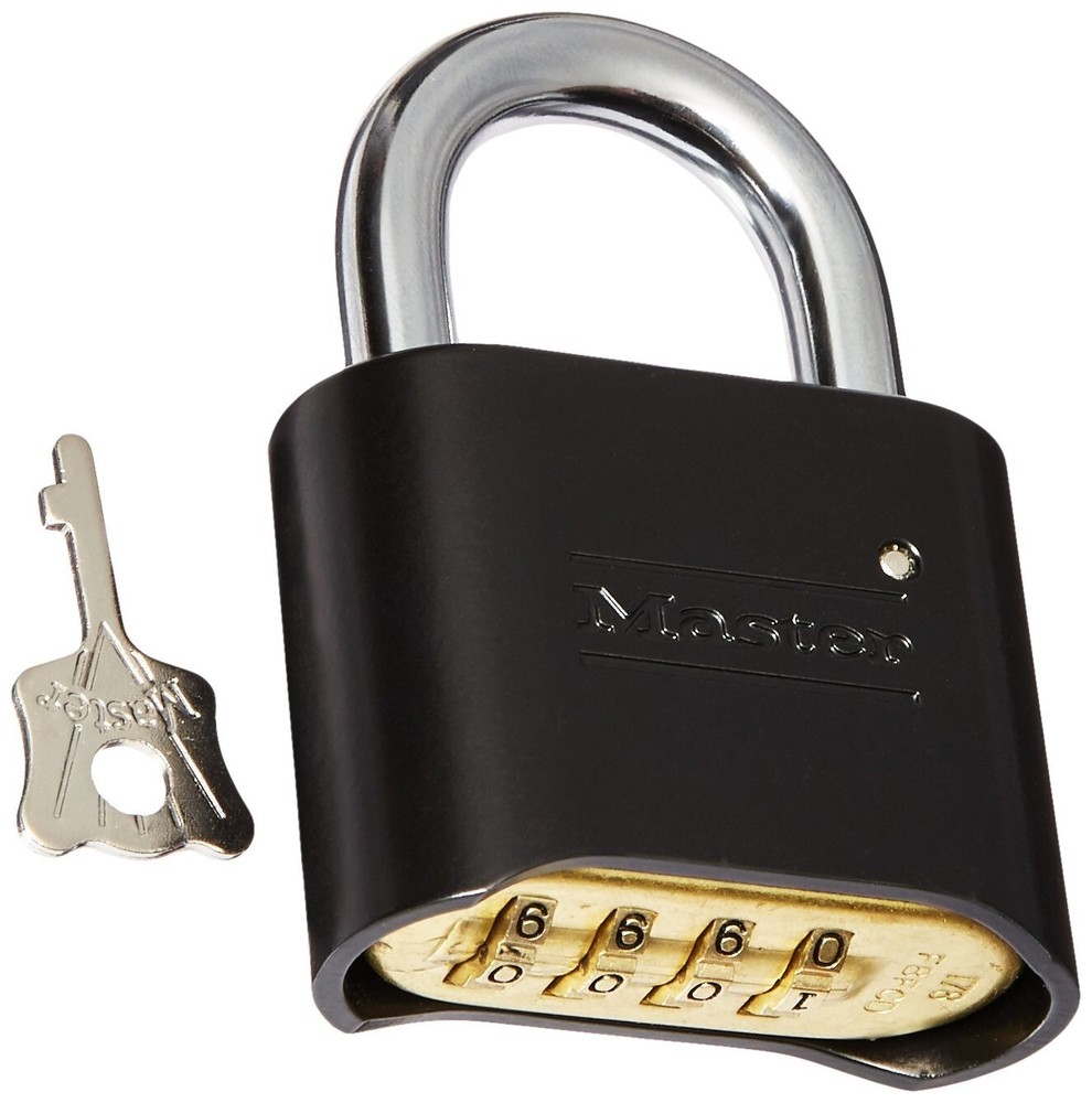 Solid Combination Padlocks Master 178BLK Pack of 6