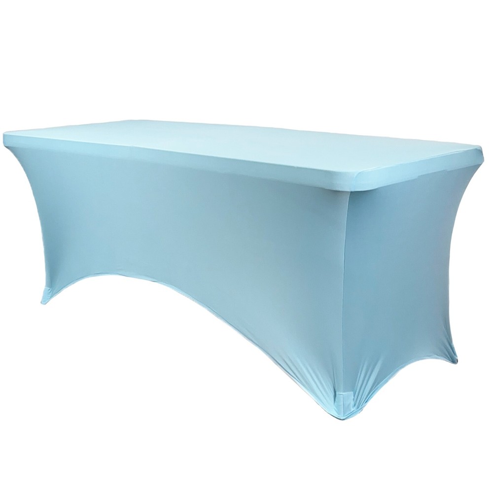 6 ft Rectangular Fitted Spandex Tablecloths, Party Folding Elastic Table Covers