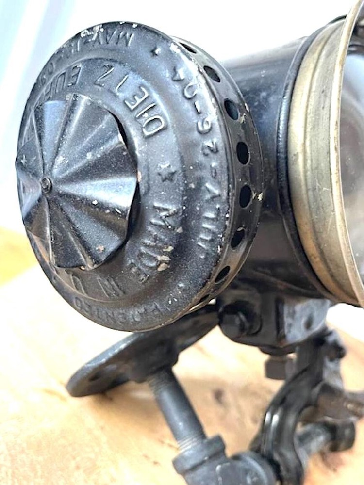 ORIGINAL Ca. 1914 DATED Dietz Eureka HANSOM CAB HEADLIGHT LAMP/COMPLETE!