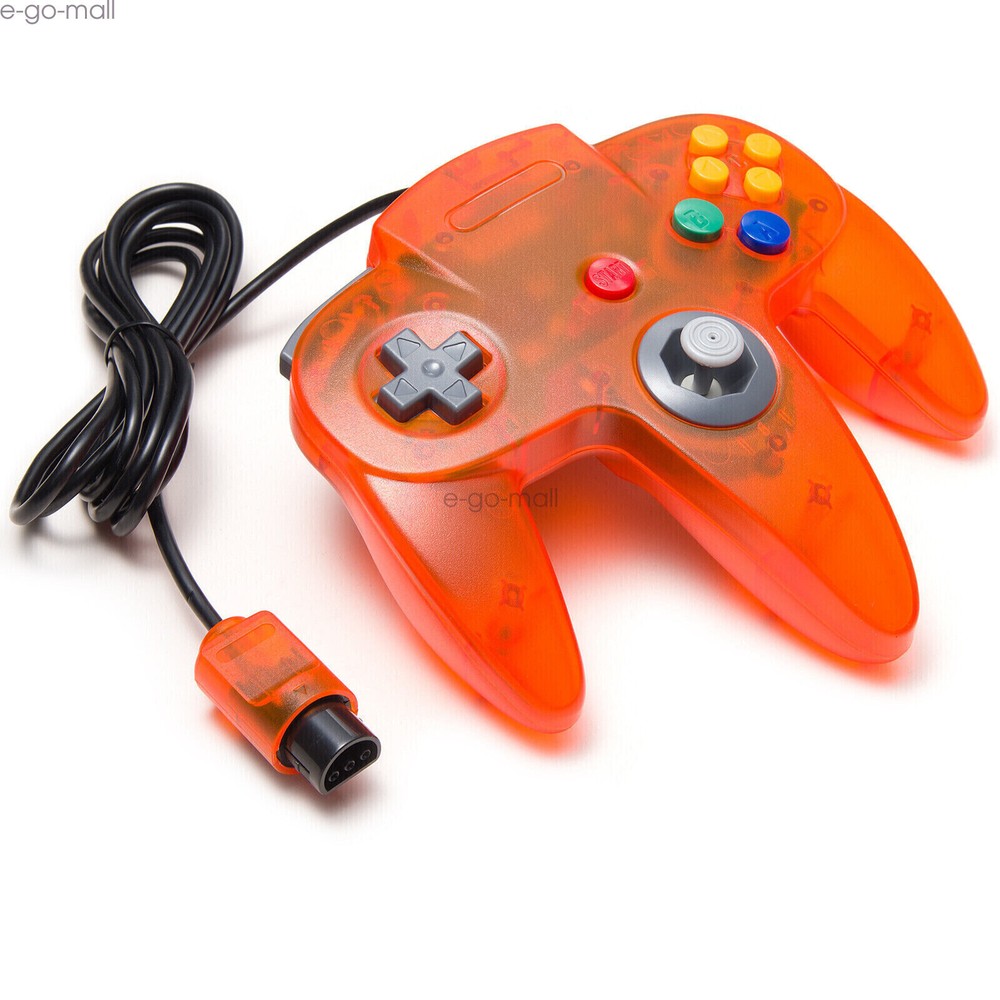 Wired N64 Controller Joystick Replacement For Nintendo 64 Console Clear Orange