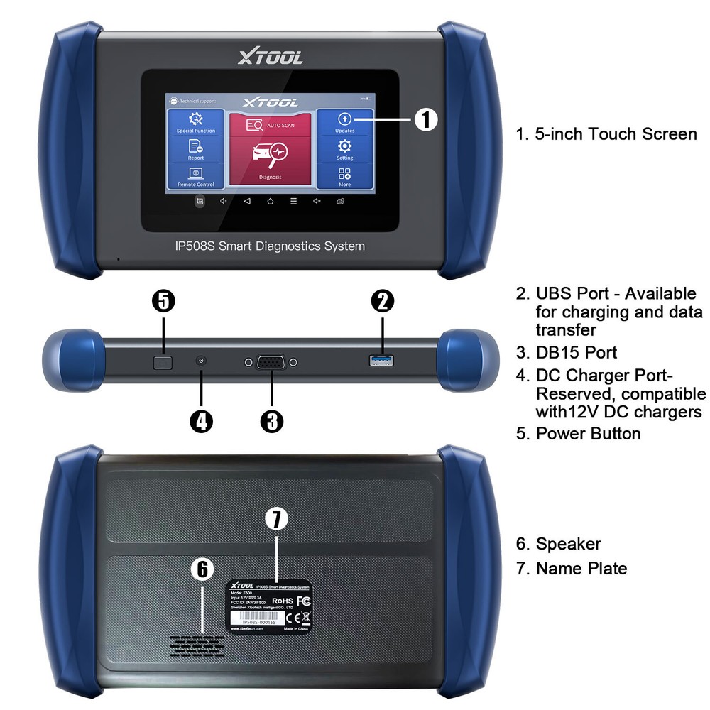 2026 XTOOL IP508S OBD2 Scanner Engine ABS SRS AT EPB Diagnostic Tool Code Reader