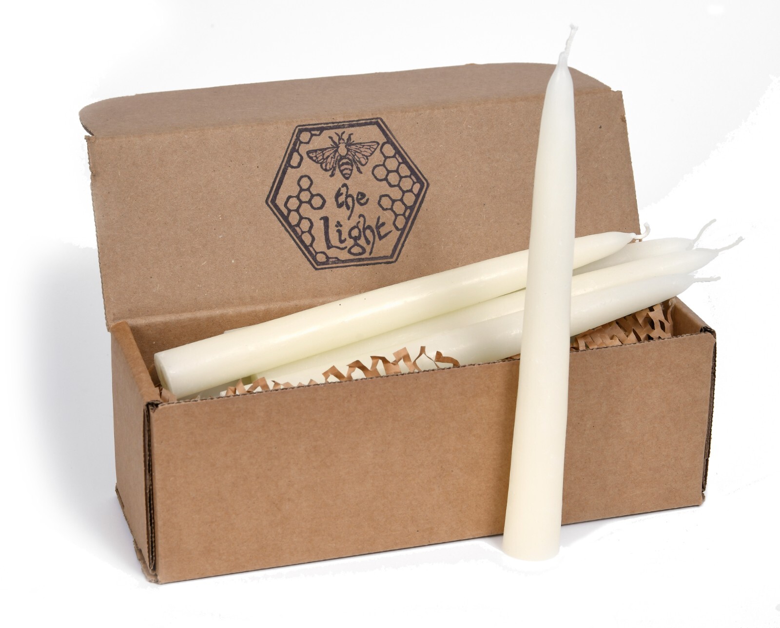 100% Pure Beeswax Taper Candles Dipped Style Unscented Choose Your Color & Size