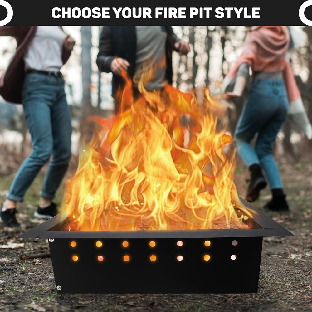 FEBTECH Smokeless Fire Pit Insert 36" OD & 30" ID with Heat Resistant Coating