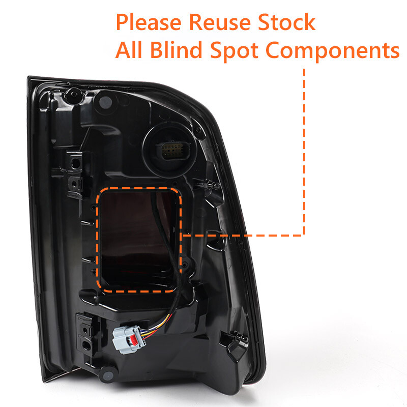 Pair w/ Blind Spot LED Tail Lights For 2019-2023 Dodge RAM 1500 Red Lamps LH RH