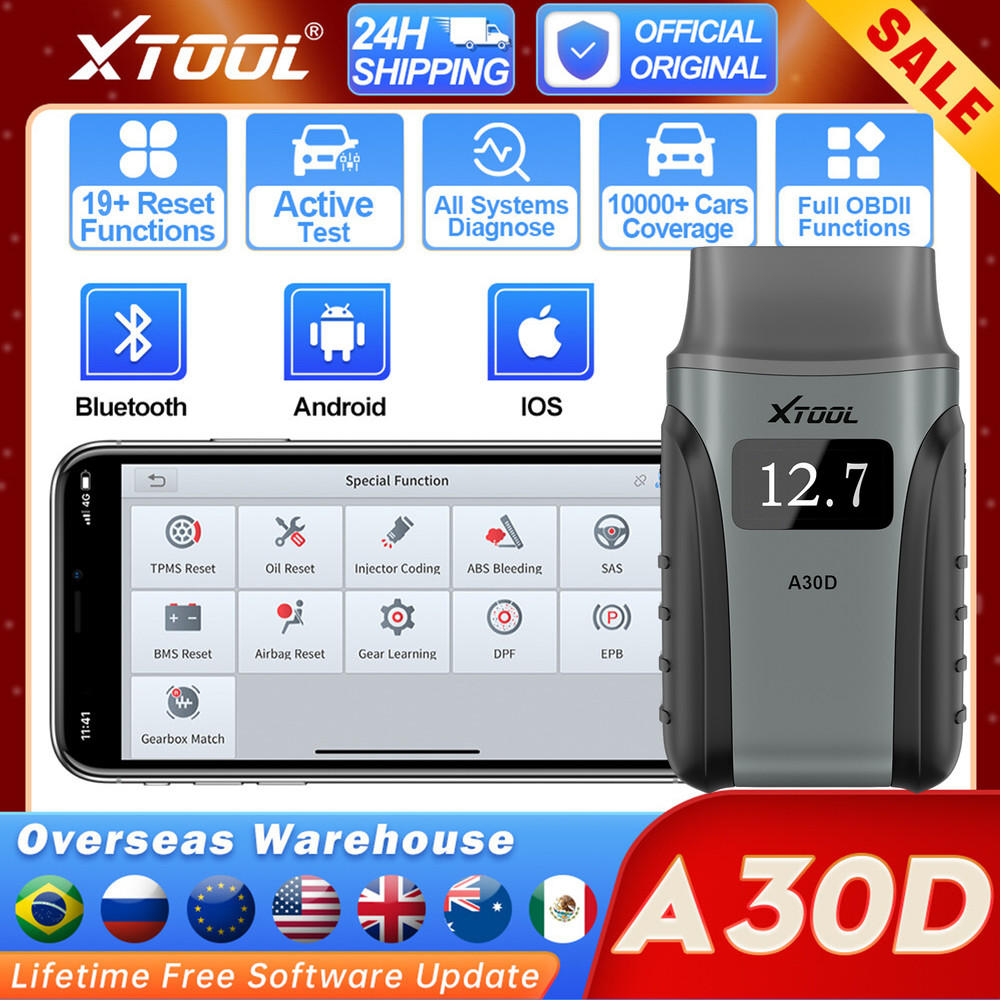 XTOOL 2026 A30D OBD2 Scanner Full System Diagnostic Bi-directional Code Reader