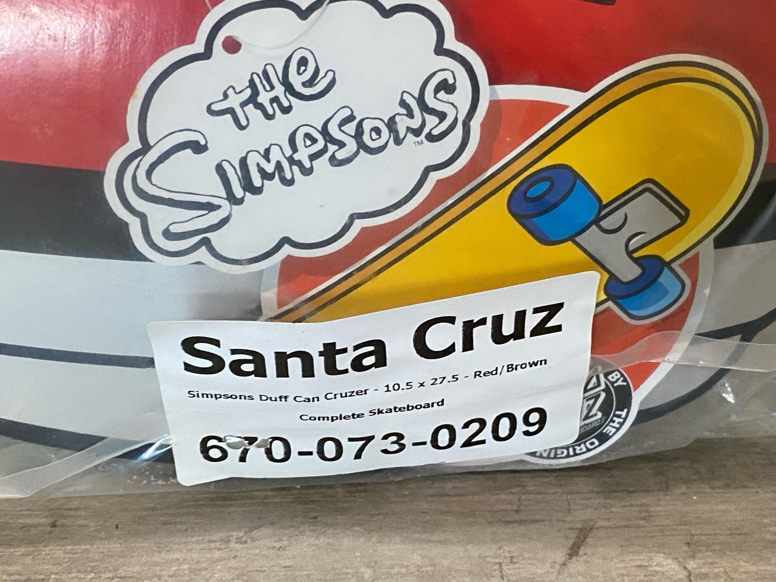 New Sealed Santa Cruz The Simpsons Homer Duff Beer Complete Skateboard Rare Bart