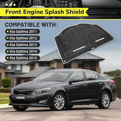 Front Engine Splash Shield Compatible with Kia Optima For 2011-2015 Kia Optima