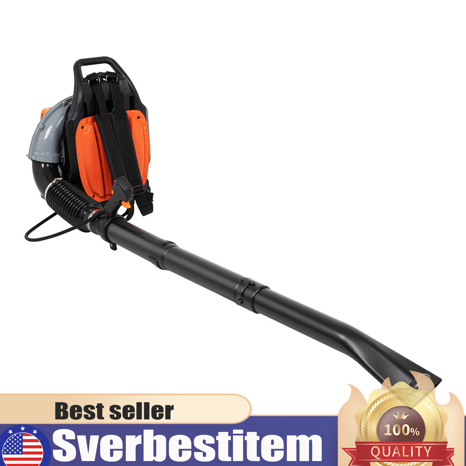 2024 New Upgraded 63CC 2-Stroke 850CFM 4.3HP Commercial Backpack Gas Leaf Blower