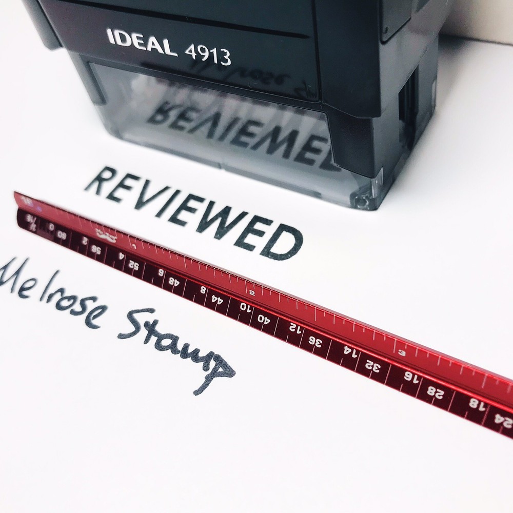 Reviewed Rubber Stamp Self Inking Black Ink Ideal 4913