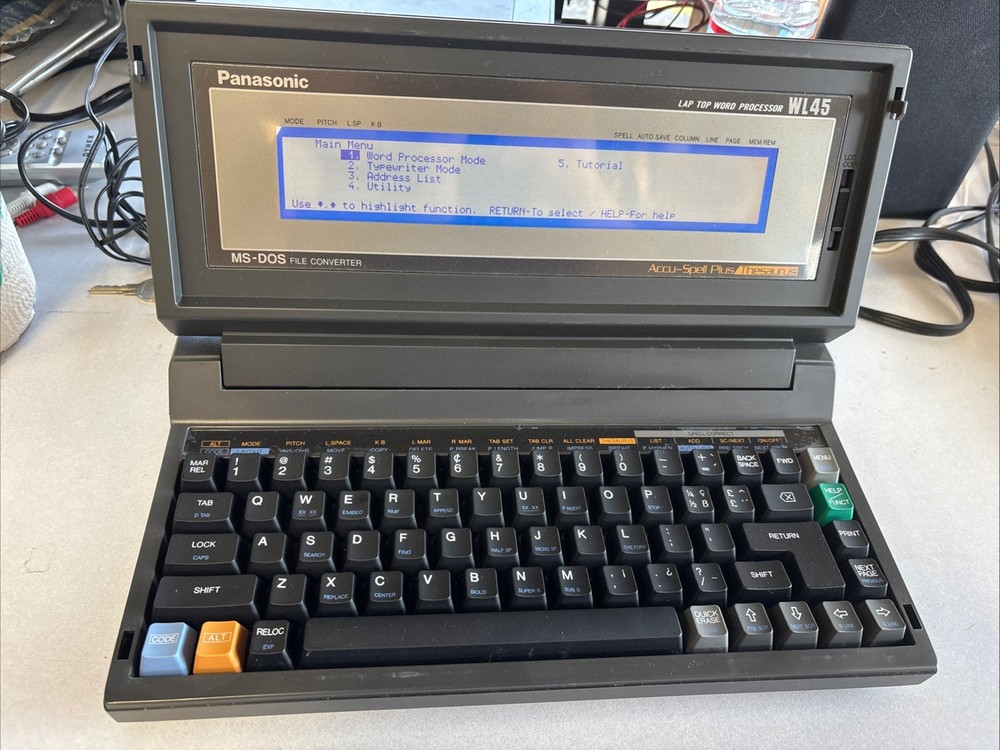 Panasonic Laptop Word Processor KX-WL45 Tested Working!