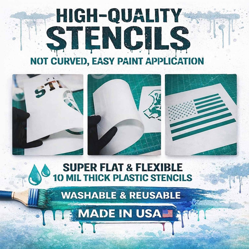 Star Pattern Stencil - Repeating Background 10 Mil Mylar Template