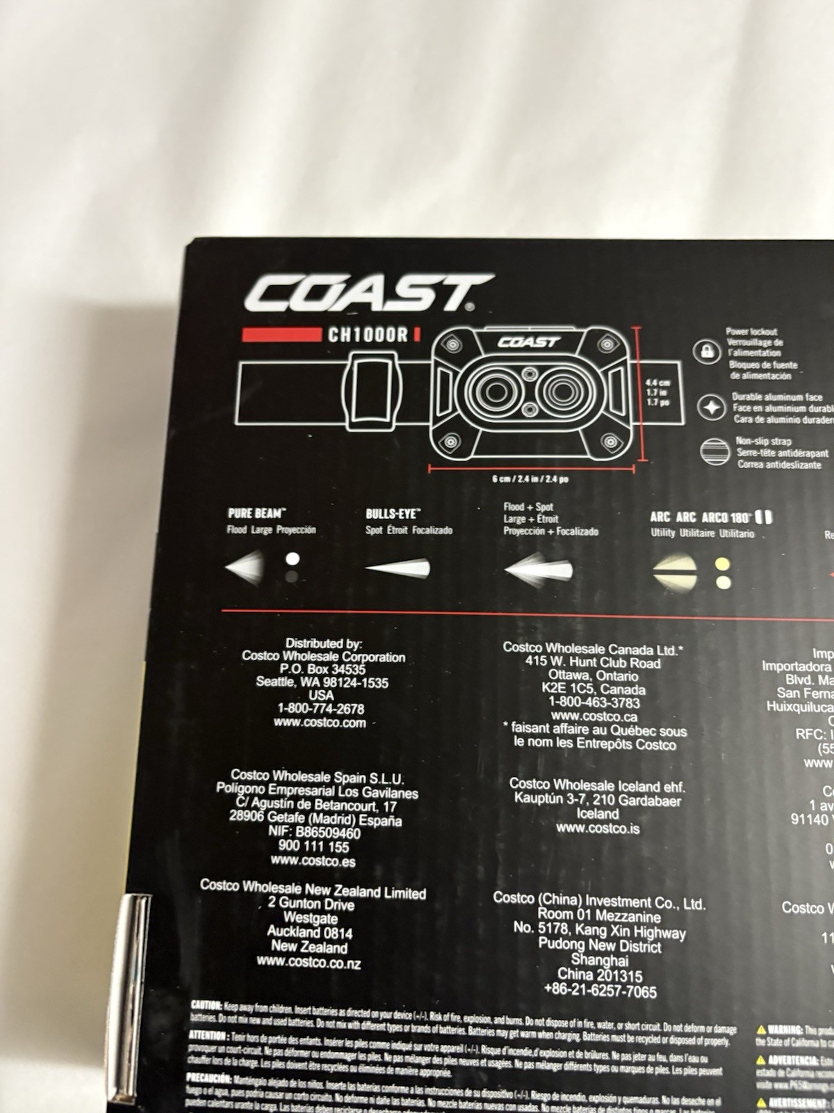 COAST 1000-Lumen HEADLAMP 3 Pack RECHARGEABLE DUAL POWER