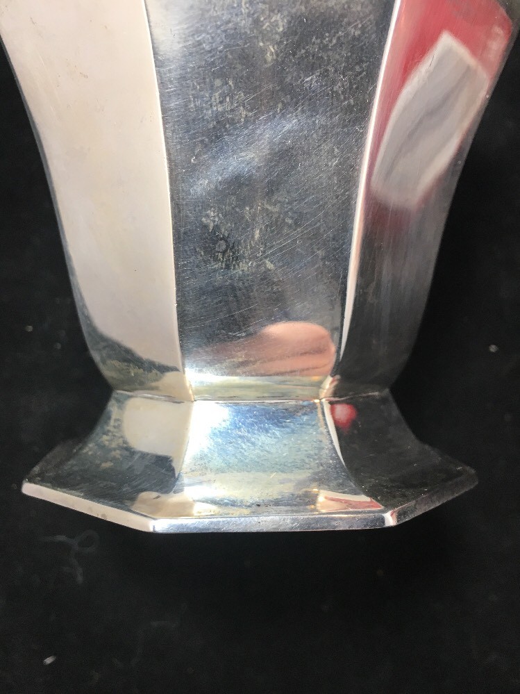 Sterling Silver Tea Caddy Octagonal Form Reed & Barton