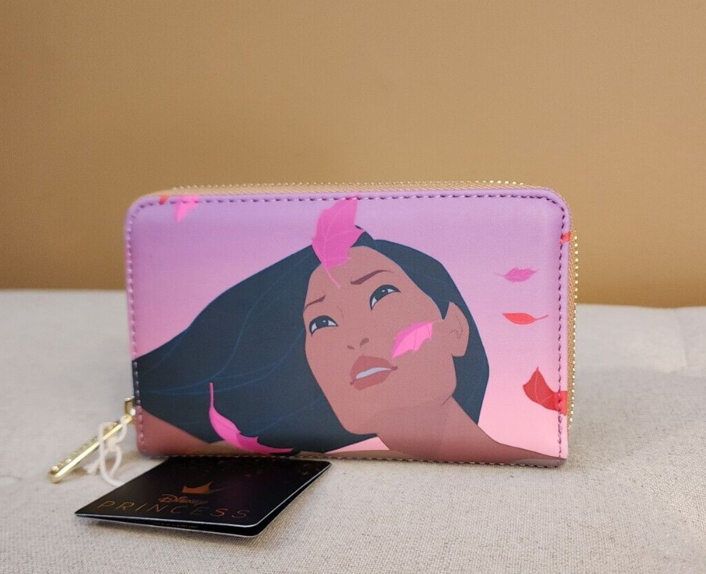 Loungefly Disney Pocahontas Princess Scenes Wallet Zip Around NEW