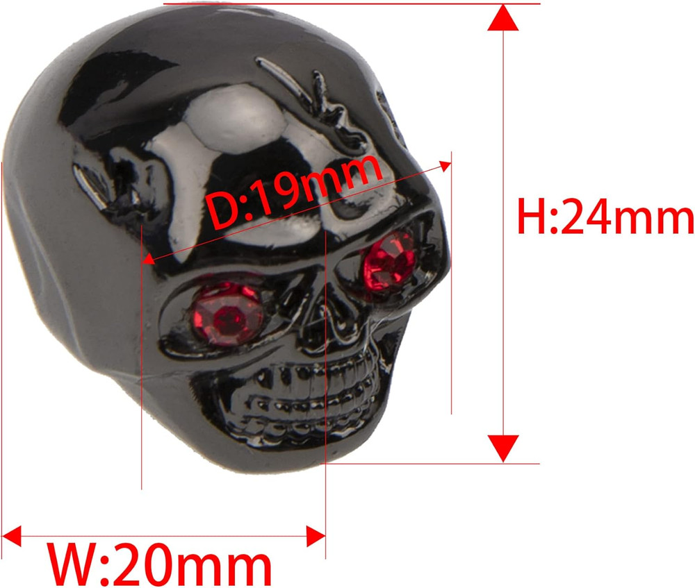 4Pcs Electric Guitar Tone Knobs - Skull Head Knobs Compatible with Bass Replacem