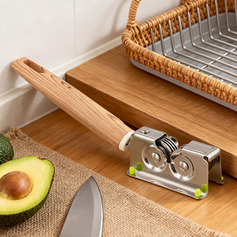 Handheld Blade Sharpening Solution Rotating Steel Wheel and Convenient