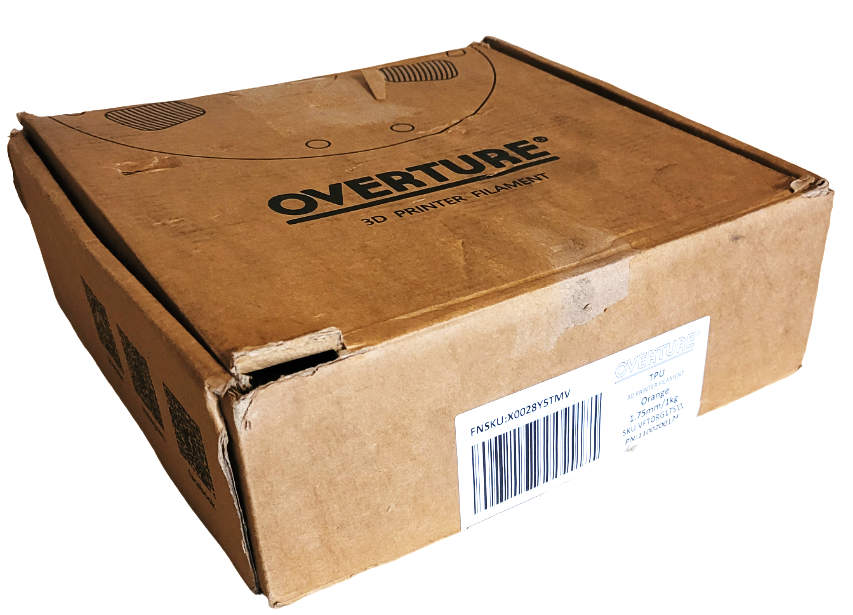 Overture 3d Printer Filament Orange 1.75mm New Open Box