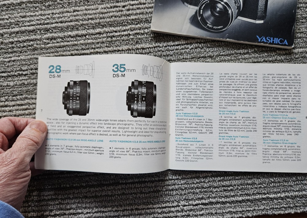 Yashica FX-2 Instruction Manual Original