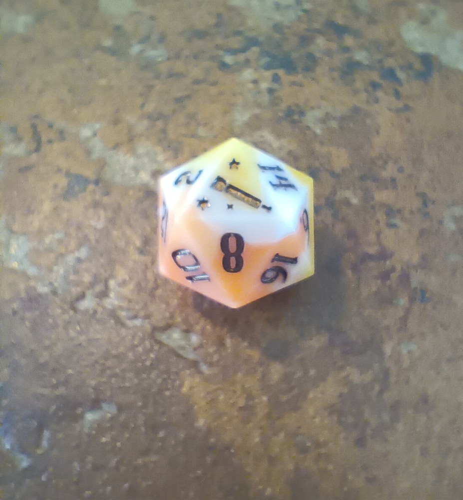 Sharp Edge 9pc Dice Set Candy Corn INTERSTELLAR DICE D2 D4 D6 D8 D10 D% D12 2D20