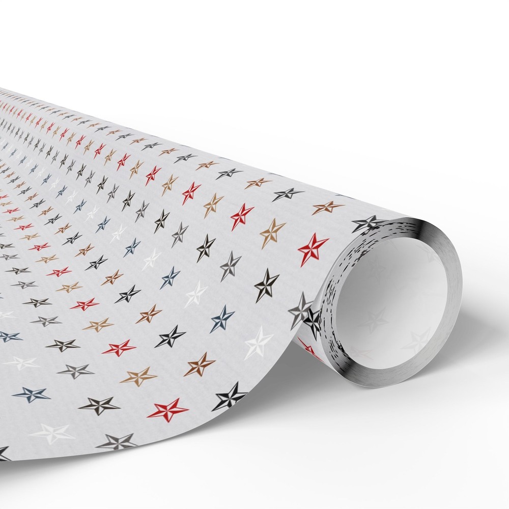 Light Grey With Star Pattern Wrapping Papers