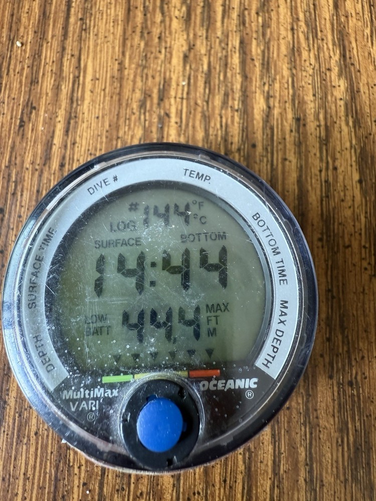 Oceanic Vintage Multi-Max Vari Dive Computer/Depth Gauge/Dive Timer/Temp/MaxDept