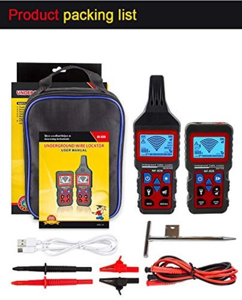 Underground Cable Tester Locator Wire Tracker Detector, Detection of Wall and