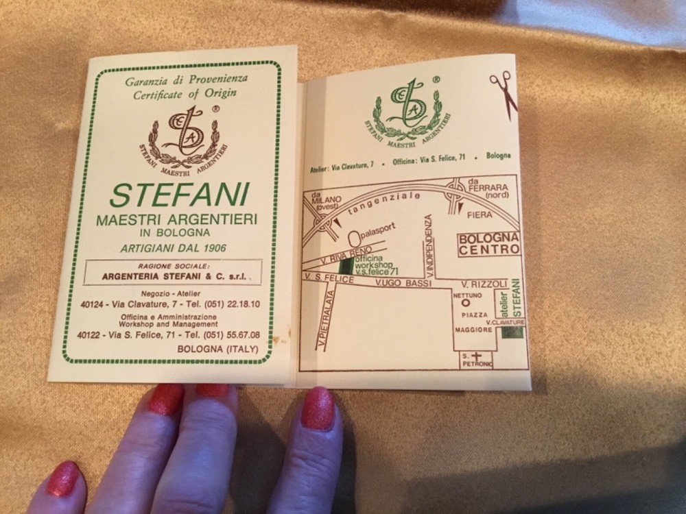 Stefani Bologna Master Silversmith Desk Note Pad~ Signed