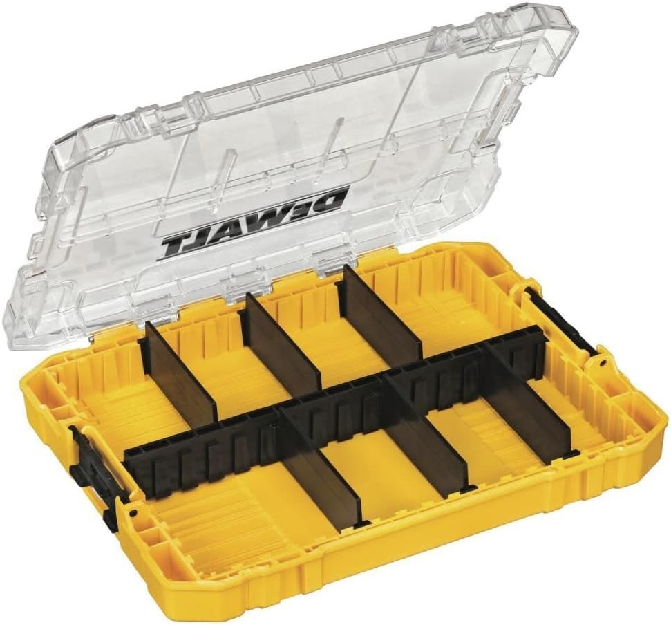 DEWALT Tool Box, Tough Case Organizer, Medium, 8-Compartments, for Small Tools++