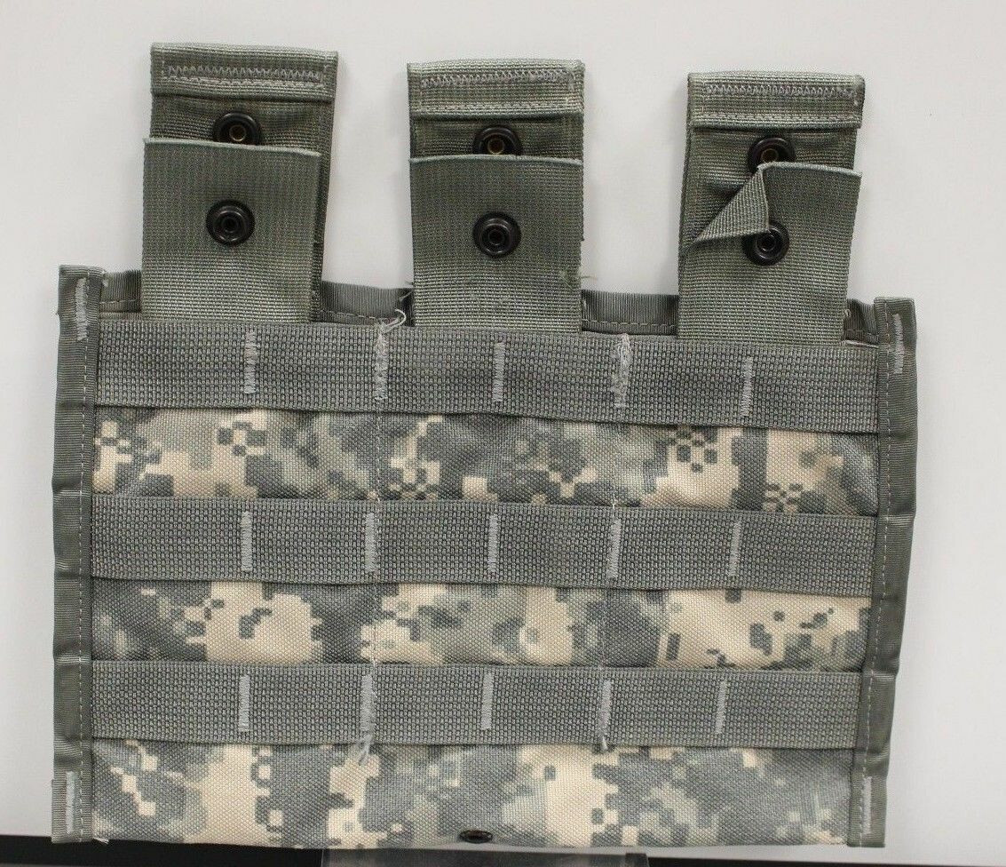 2 Pack USGI Military ACU Triple Mag Pouch Magazine 30 Round ARMY MOLLE EXCELLENT