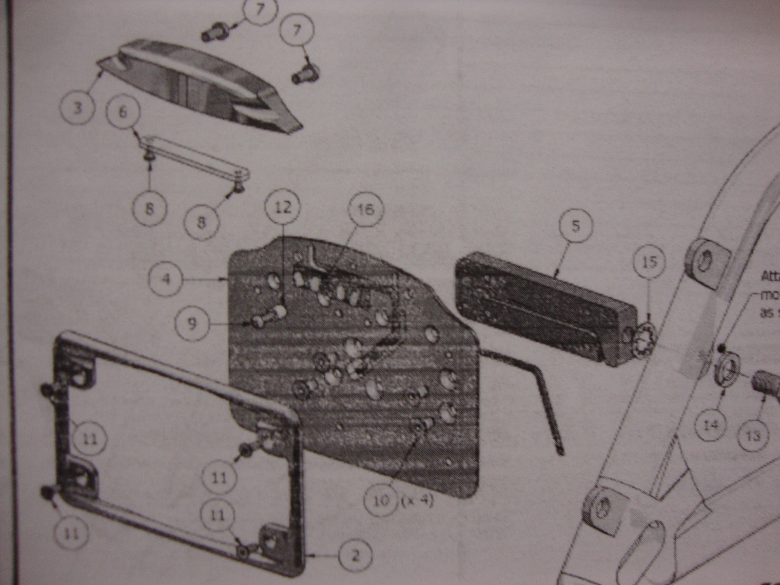 BIG DOG MOTORCYCLES OEM FOLDING LICENSE PLATE MOUNTING BRACKET 2004-2011 MODELS