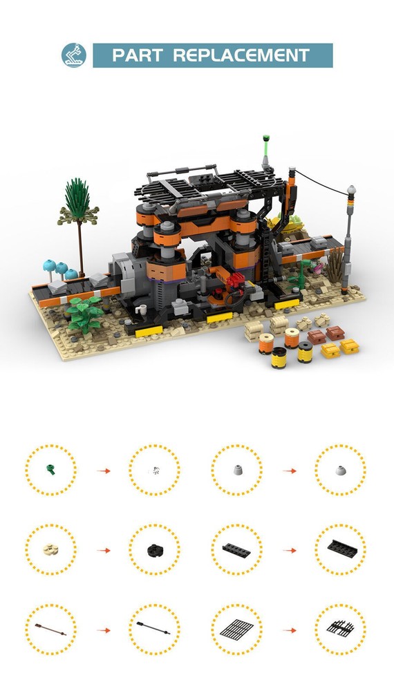 Modular Building Blocks Set for Satisfactory Constructor MOC Bricks Toys Gift