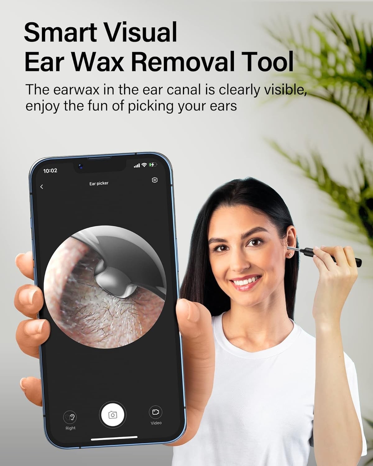 Earwax Removal Tool 1080P HD Otoscope with 6 LEDs Light XLife