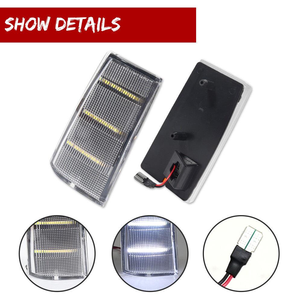 Clear Lens White LED Side Marker Corner Light For 1981-1985 Chevy Impala Caprice