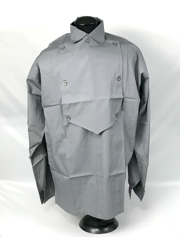 Gray Bib Front Firemans Shirt - Metal Buttons - Reenactment - Size XXXL (3XL)