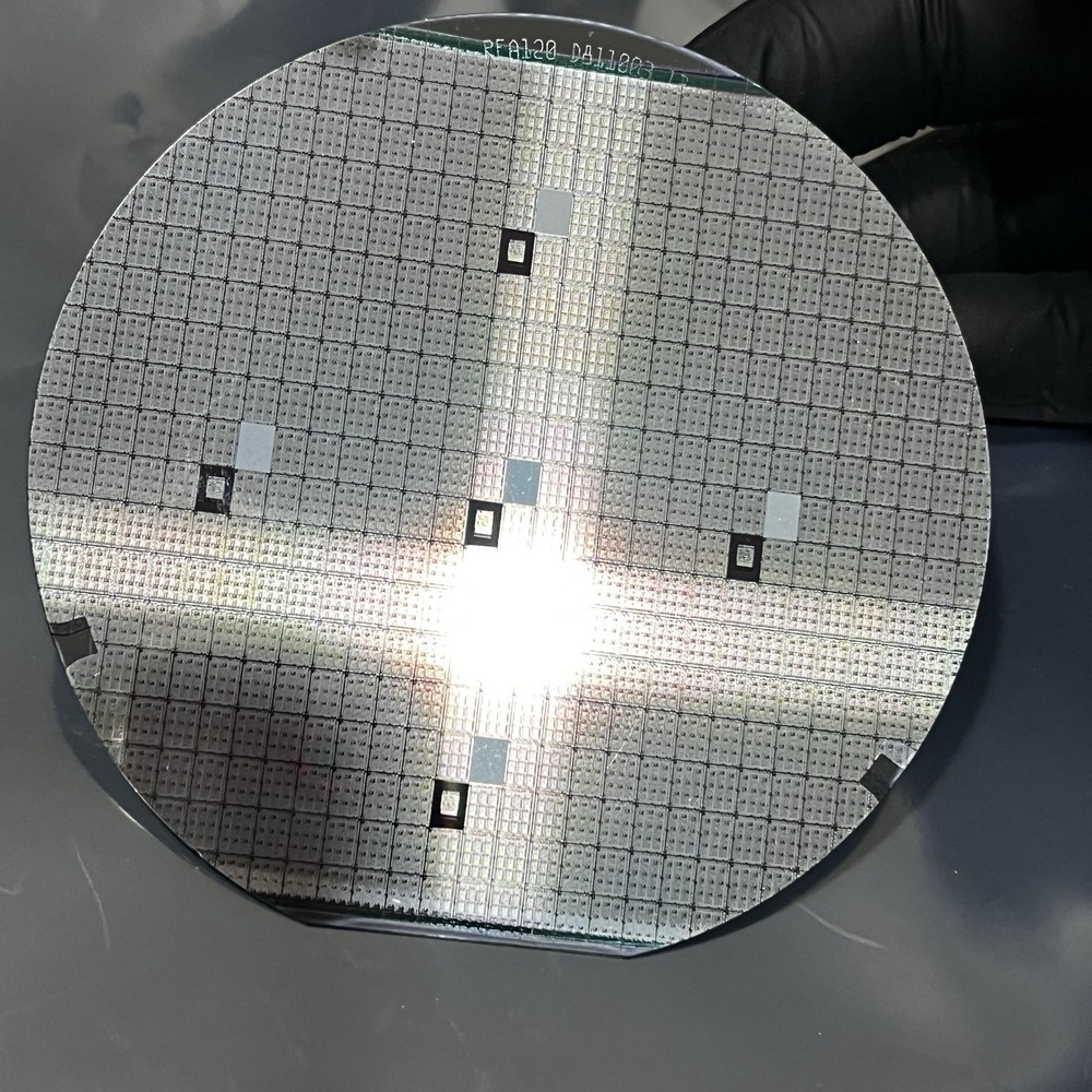 4 Inch Silicon Wafer With Dotted, Rectangular Die, As Pictured