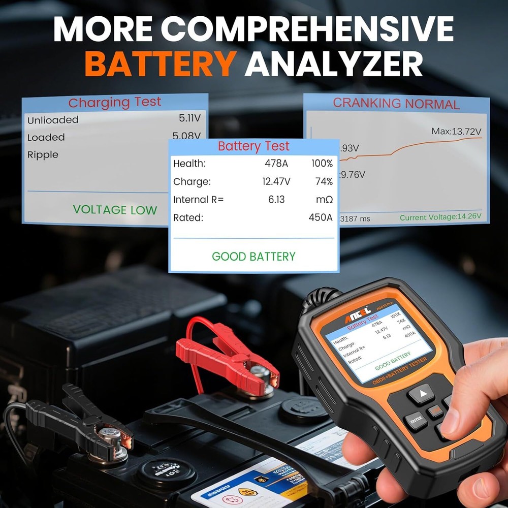 ANCEL AD410 Pro Car OBD2 Scanner Diagnostic Tool Battery Tester Auto Code Reader