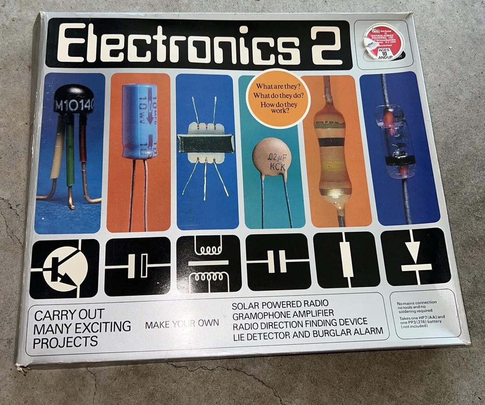 Vintage 70 Thomas salter ELECTRICAL LAB 2 and Electronics 2 Engineer experiments