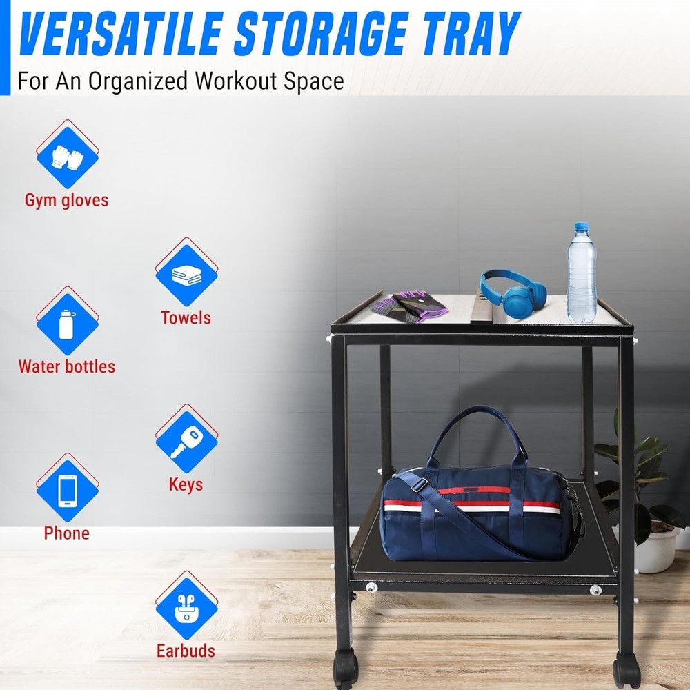 FEBTECH Large Compact Dumbbell Rack & Stand with Storage Tray & 150 LB Capacity