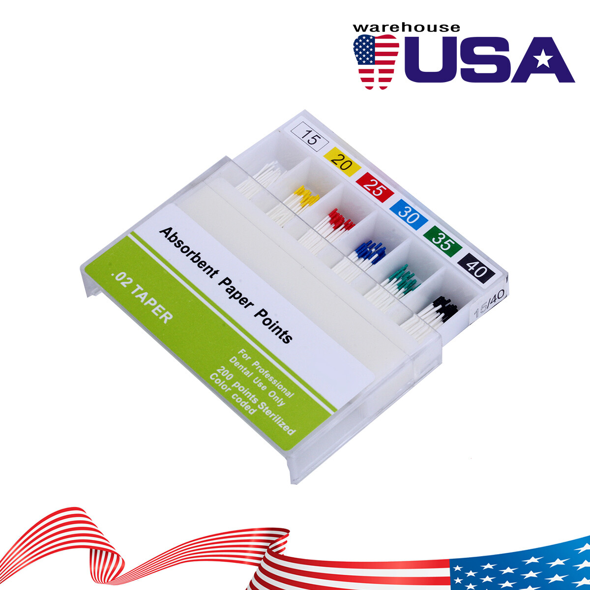 Dental Endo Absorbent Paper Points 0.04/0.02 15#-40# /Gutta Percha F1 F2 F3