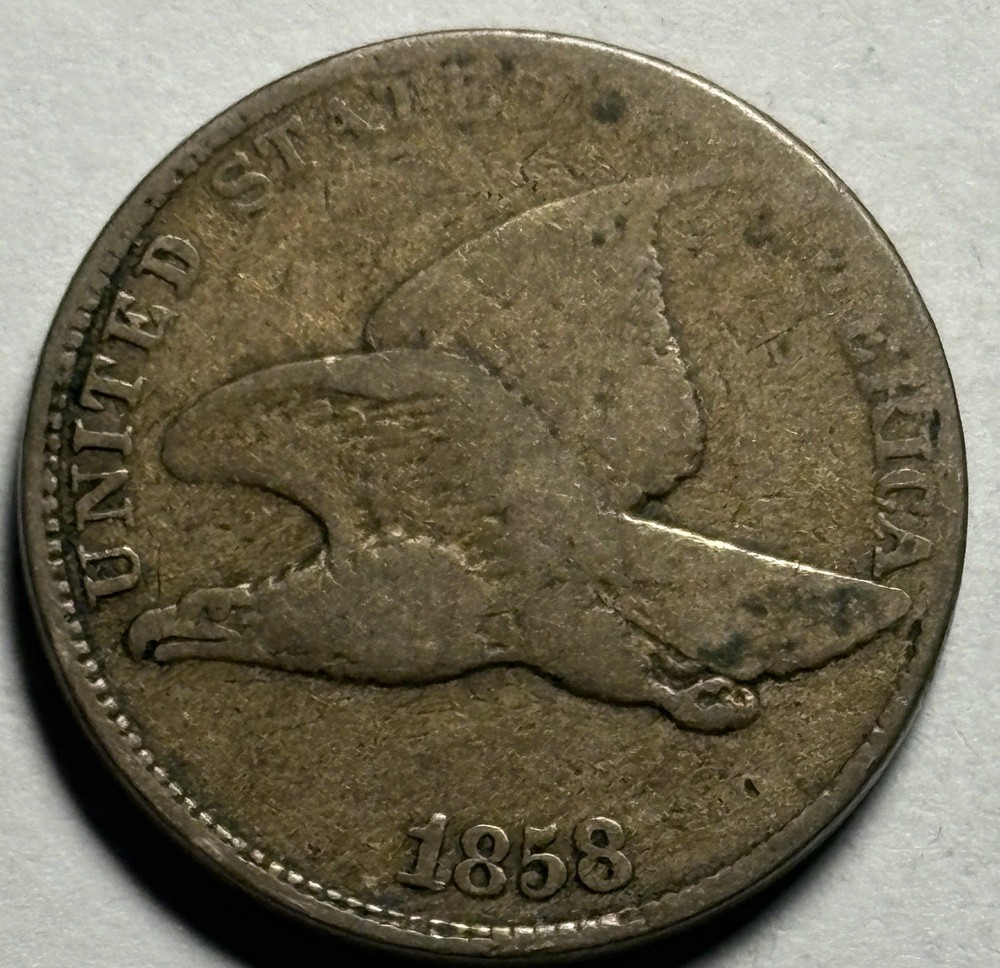 1858 Flying Eagle Cent — Circulated
