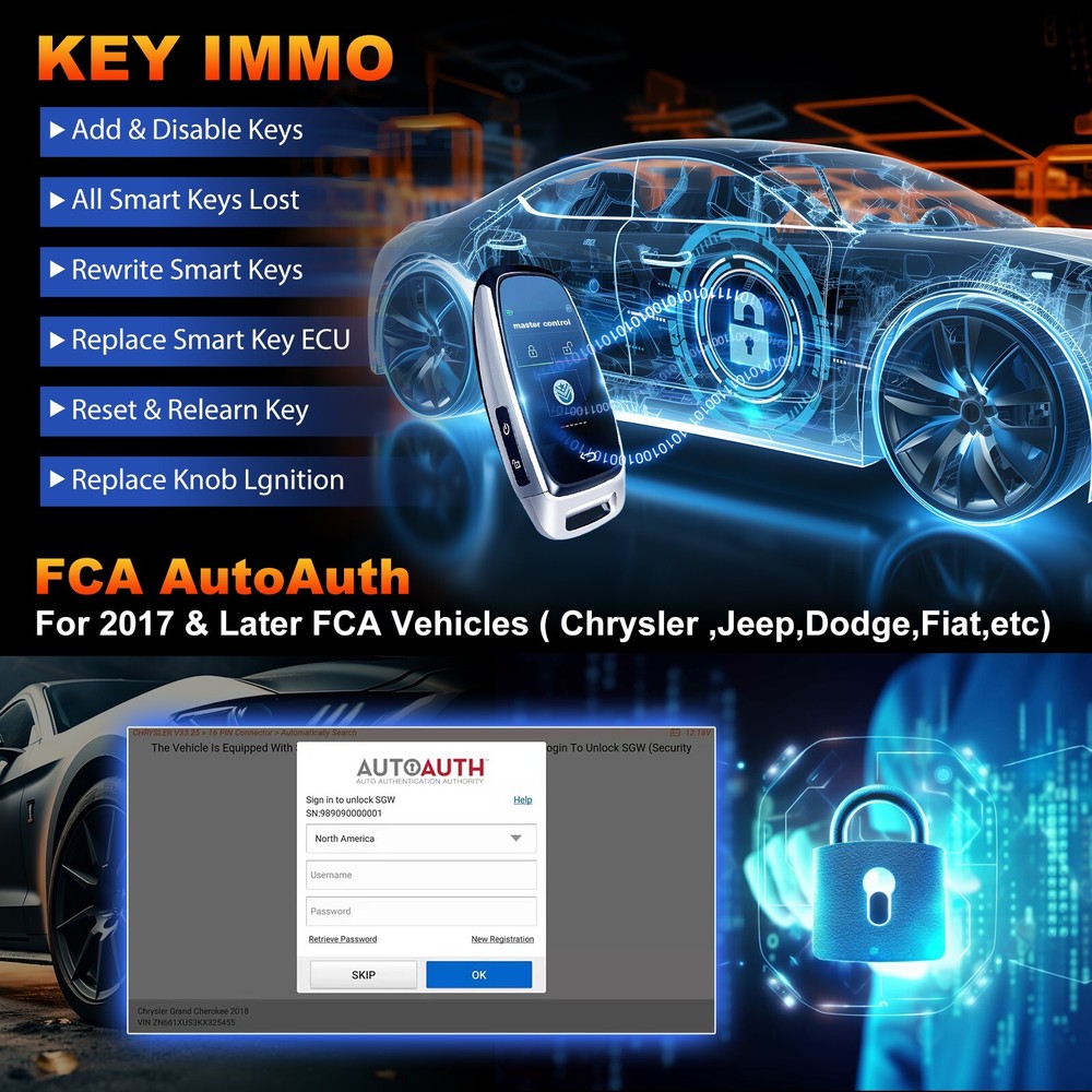LAUNCH X431 Elite 2.0 Scanner for Ford/GM/Chrysler OBD2 Diagnostic Coding Tool